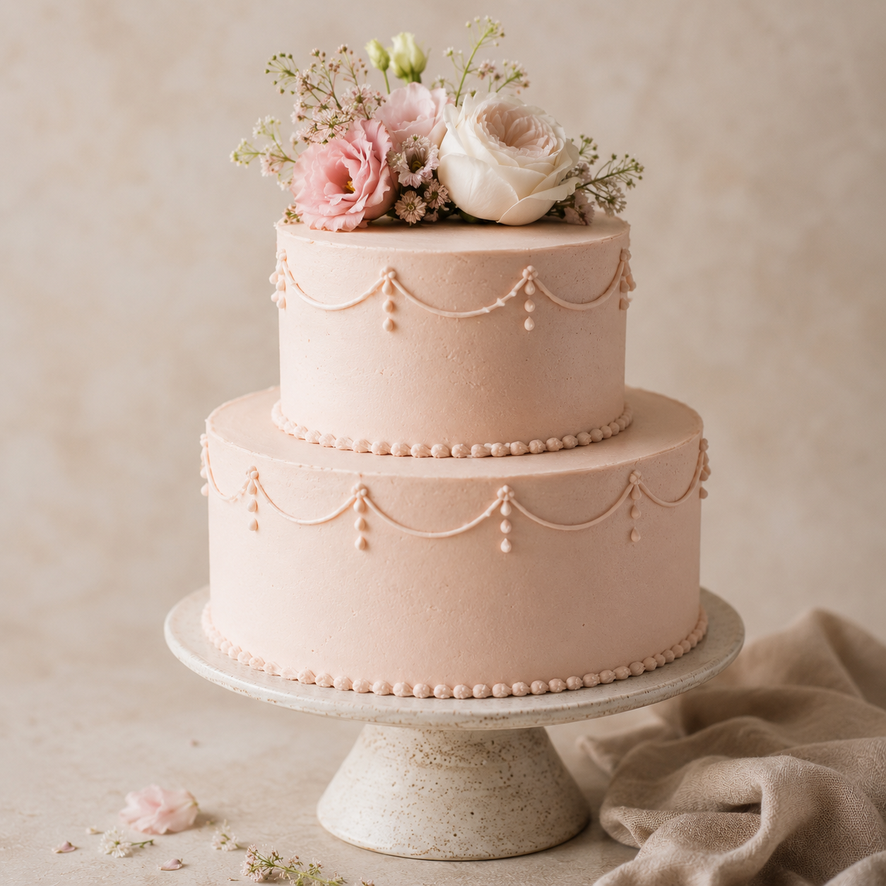 Two Tier Engagement Cake