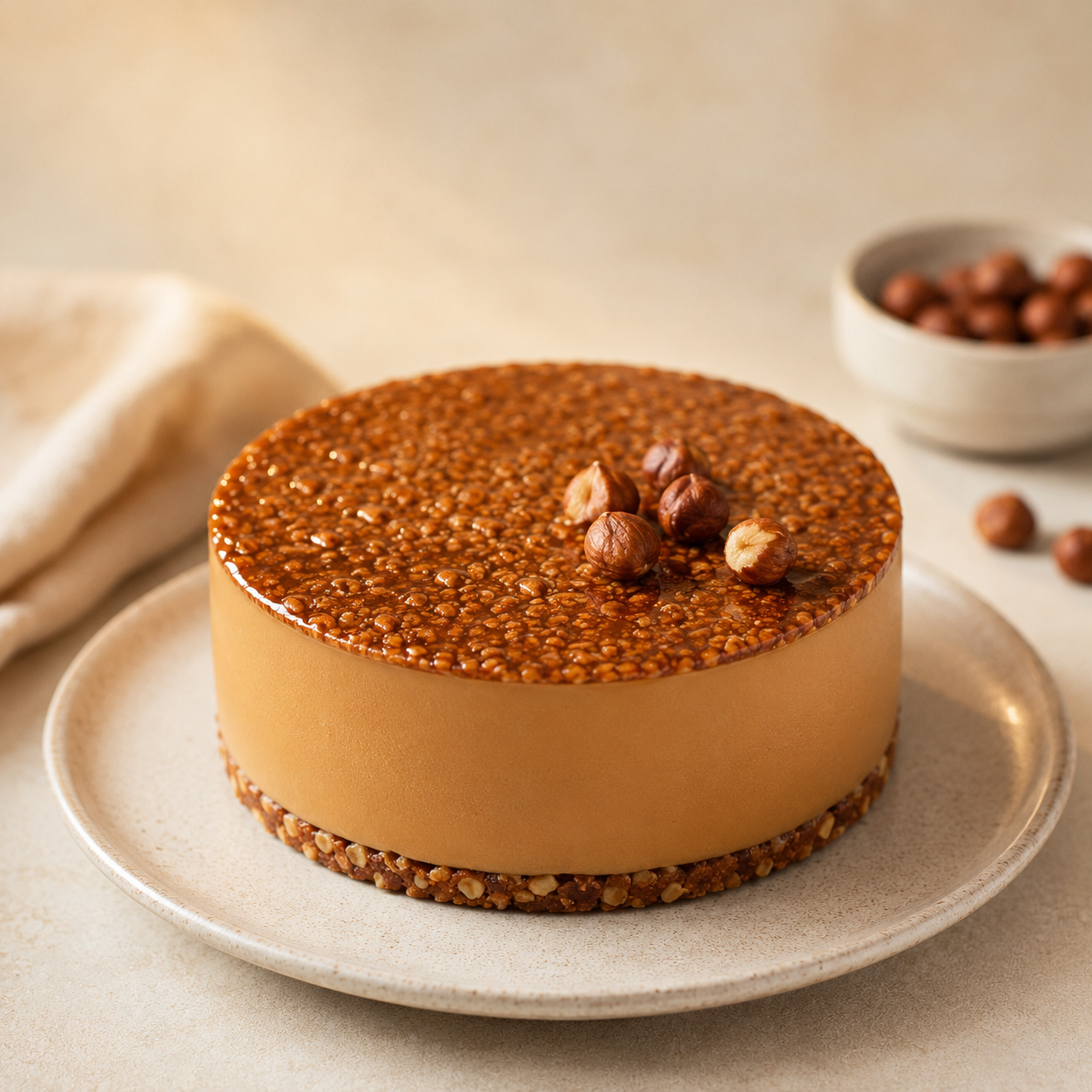 Hazelnut Praline Feuilletine Entremet